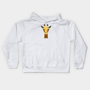 Geometric design of Giraffe face Kids Hoodie